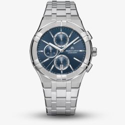 Maurice Lacroix Mens Aikon Blue Chronograph Watch AI1118-SS002-430-1