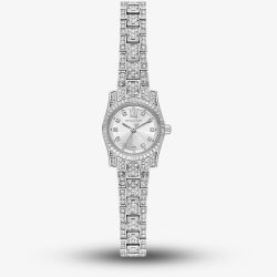 Michael Kors Lexington Silver Tone Crystal Pave Watch MK4864