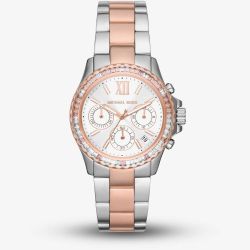 Michael Kors Ladies Everest Two Colour Rose gold Plated Watch MK7214