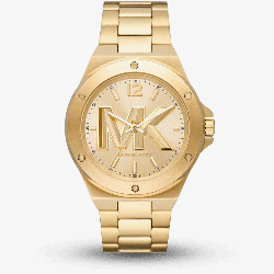 Michael Kors Ladies Lennox Gold Logo Watch MK8939