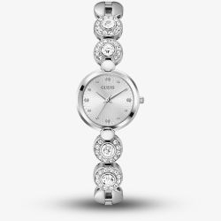 Guess Ladies Stardom Silver Crystals Bracelet Watch GW0757L1
