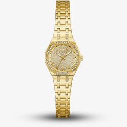 Guess Ladies Pixie Gold Plated Crystal Bezel Watch GW0931L2
