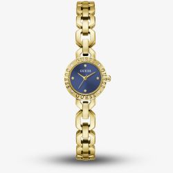 Guess Ladies Siren Gold Tone Blue Dial Bracelet Watch GW1019L2