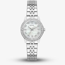 Guess Ladies Colette Silver Crystal Bracelet Watch GW1027L1