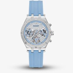 Guess  Heiress Blue Rubber Strap Watch GW0407L1