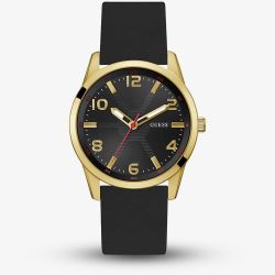 Guess Mens Monte Gold Tone Black Dial Watch GW0805G2
