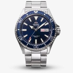 Orient Mens Mako III Diver Blue Dial Bracelet Watch RA-AA0002L