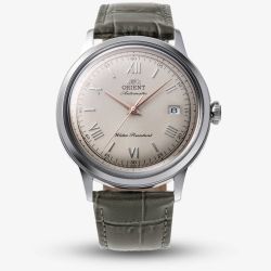 Orient Mens Bambino Beige Dial Leather Strap Watch RA-AC0025N