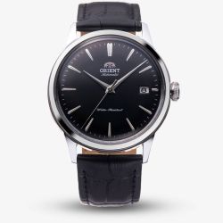 Orient Unisex Bambino Black Dial Leather Strap Watch RA-AC0M02B