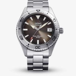 Orient Mens Mako 40 Brown Dial Bracelet Watch RA-AC0Q15Y