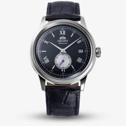 Orient Mens Bambino Small Seconds Black Dial Leather Strap Watch RA-AP0101B