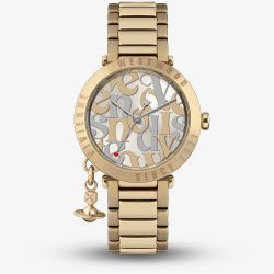 Vivienne Westwood Ladies Orb Logomania Champagne Watch VV315LWGGD 