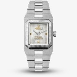 Vivienne Westwood Ladies Brunswick Silver Tone Rectangle Dial Watch VV333LGYSL