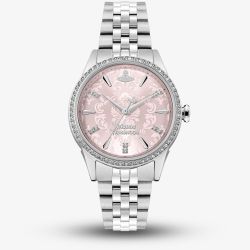 Vivienne Westwood Ladies Little Wallace Pink Patterned Dial Watch VV327PKSL