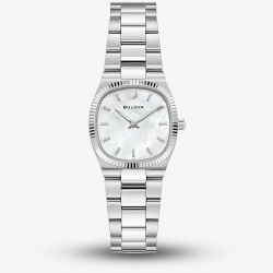 Bulova Ladies Super Seville Mini Silver Bracelet Watch 96L353