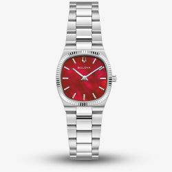 Bulova Ladies Super Seville Mini Red Bracelet Watch 96L354