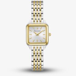 Bulova Ladies Sutton Square Two Colour Bracelet Watch 98L330
