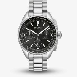 Bulova Lunar Black Pilot Chronograph Watch 96K111