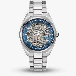 Bulova Surveyor Blue Skeleton Watch 96A292