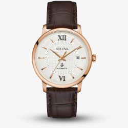 Bulova Classic Hudson Rose Gold Tone Watch 97B225