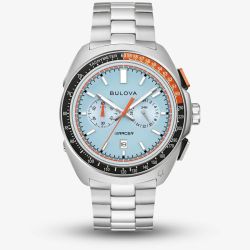 Bulova Racer Light Blue Chronograph Watch 98B432