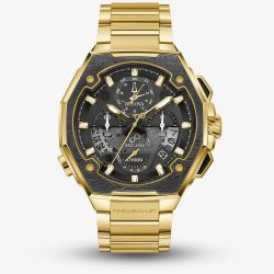 Bulova Mens Series X Gold Tone Chronograph Watch 98B429