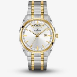 Bulova Mens Surveyor Two-Tone Bracelet Watch 98C127