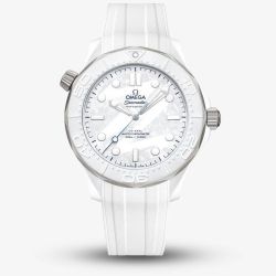 OMEGA Mens Seamaster Diver 300m Milano Cortina White Rubber Strap Watch 522.92.44.20.04.001