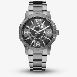 G-STAR Mens Constructed Black Dial Grey Bracelet Watch GSW.506.07
