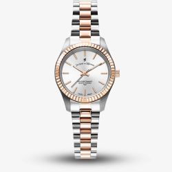 Jacques du Manoir Ladies Inspiration Prime Silver Dial Two Tone Bracelet Watch JWL04004