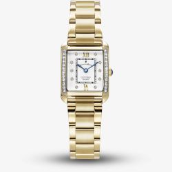 Jacques du Manoir Ladies Emily White Dial Gold Tone Bracelet Watch JWL05502