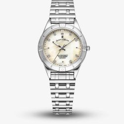 Jacques du Manoir Ladies Leonie White Mother Of Pearl Dial Bracelet Watch JWL05901