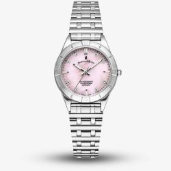 Jacques du Manoir Ladies Leonie Pink Mother Of Pearl Dial Bracelet Watch JWL05902