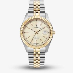 Jacques du Manoir Mens Inspiration Business Champagne Dial Two Tone Bracelet Watch JWN01704