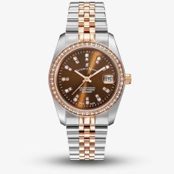 Jacques du Manoir Ladies Inspiration Elegance Brown Dial Two Tone Bracelet Watch NROP.25