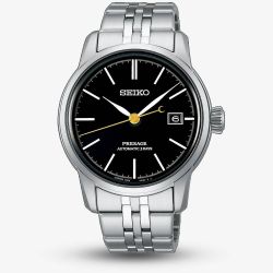 Seiko Mens Presage Deep Black Urushi Lacquer Watch SPB405J1