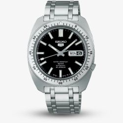 Seiko Mens Limited Edition Gene Kranz Recreation Black Dial Watch SRPL93K1