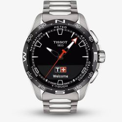 Tissot Mens T-Touch Connect Solar Black Bracelet Smart Watch T121.420.44.051.00