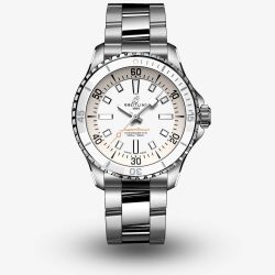 Breitling Ladies Superocean Automatic 36 White Dial & Stainless Steel Strap Watch A17377211A1A1
