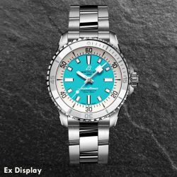 Ex-Display Breitling Ladies Superocean 36mm Blue Dial Watch A17377211C1A1