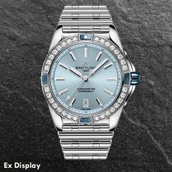 Ex-Display Breitling Super Chronomat Automatic 38 Light Blue Watch A17356531C1A1