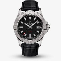 Breitling Avenger Automatic 42 Black Leather Strap Watch A17328101B1X1