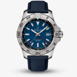 Breitling Avenger Automatic GMT 44 Blue Leather Strap Watch A32320101C1X1