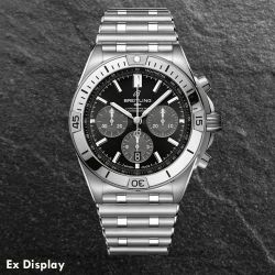 Ex-Display Breitling Chronomat B01 42 Black & Silver Automatic Watch AB01341B1B1A1