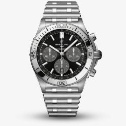Breitling Chronomat B01 42 Black & Silver Automatic Watch AB01341B1B1A1