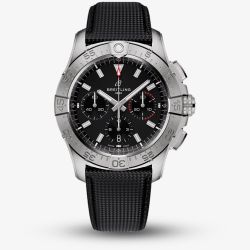 Breitling Avenger B01 Chronograph Black Dial Leather Watch AB0146101B1X1