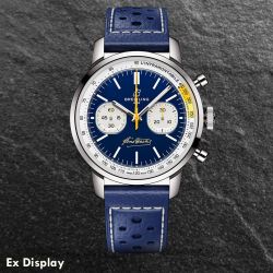 Ex-Display Breitling Limited Edition Mens Top Time B01 Coppi & Bartali Navy Blue Leather Strap Watch AB01767A1C1X1