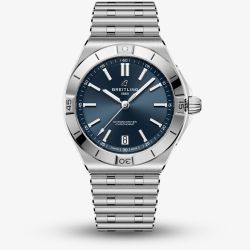 Breitling Mens Chronomat B31 40 Blue Dial Stainless Steel Bracelet Watch AB3114101C1A1