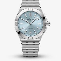 Breitling Mens Chronomat B31 40 Ice Blue Dial Stainless Steel Bracelet Watch PB3114101C1A1