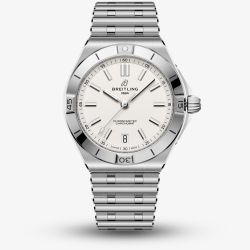 Breitling Mens Chronomat B31 40 White Dial Stainless Steel Bracelet Watch AB3114101A1A1